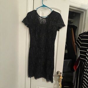 Lace banana republic dress mini small black